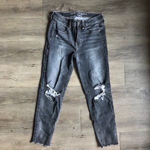 American eagle high rise jegging crop